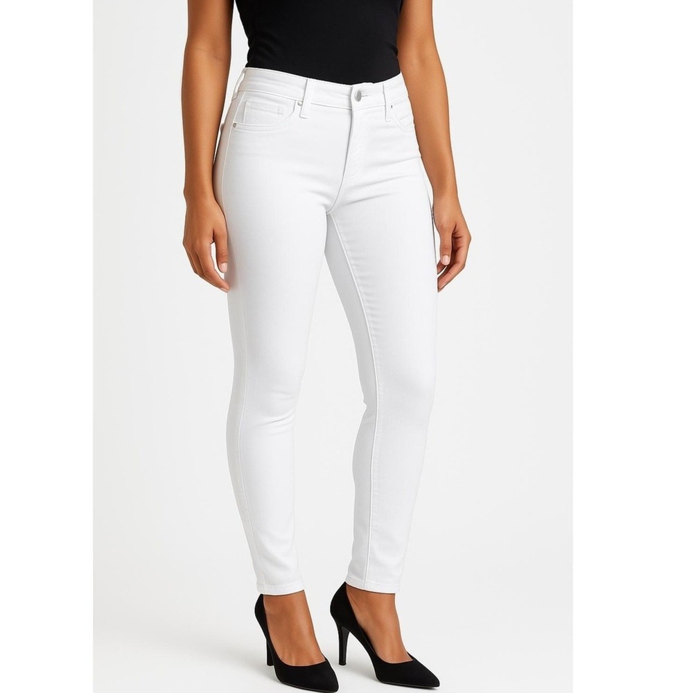NOBO jeans Pants Womens 13 Low Rise Skinny White Denim 5 Pocket Stretch